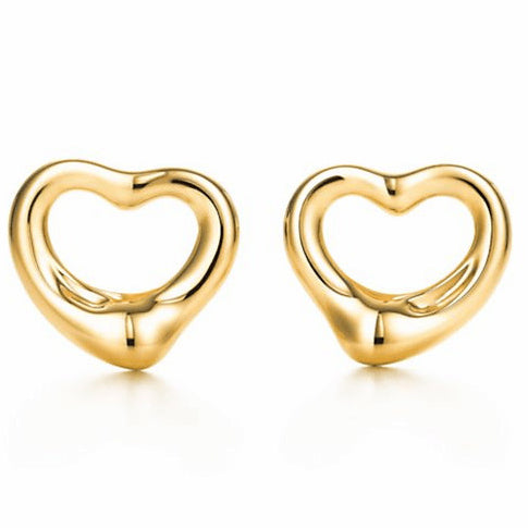 TIF20650435 light gold hollow crooked heart earrings