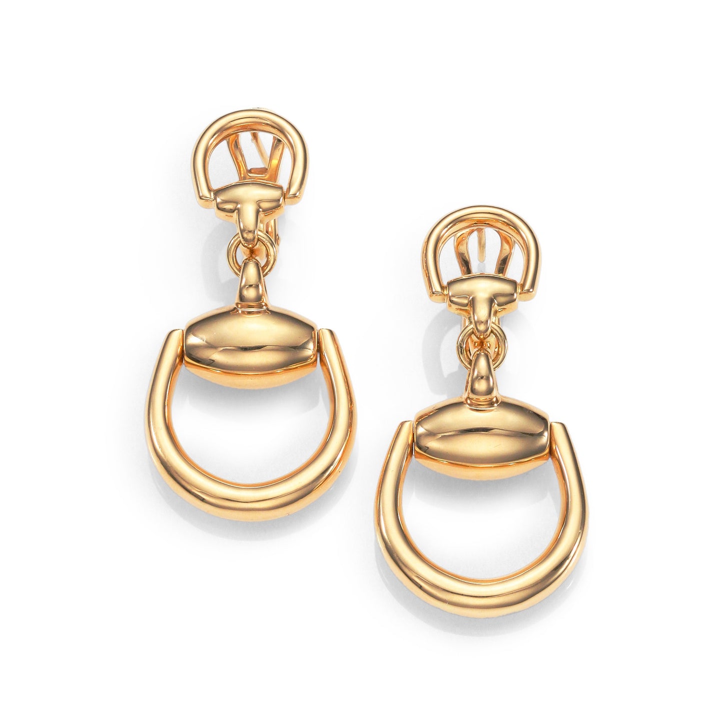 GC-621553 Horsebit light gold earrings