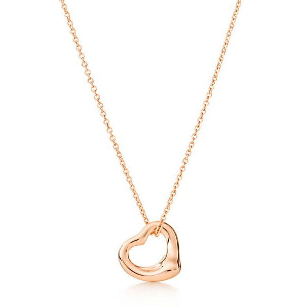 TIF41189022 guest version light gold hollow crooked heart pendant