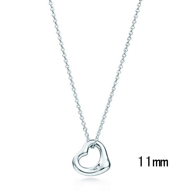 TIF41189022 guest version light gold hollow crooked heart pendant