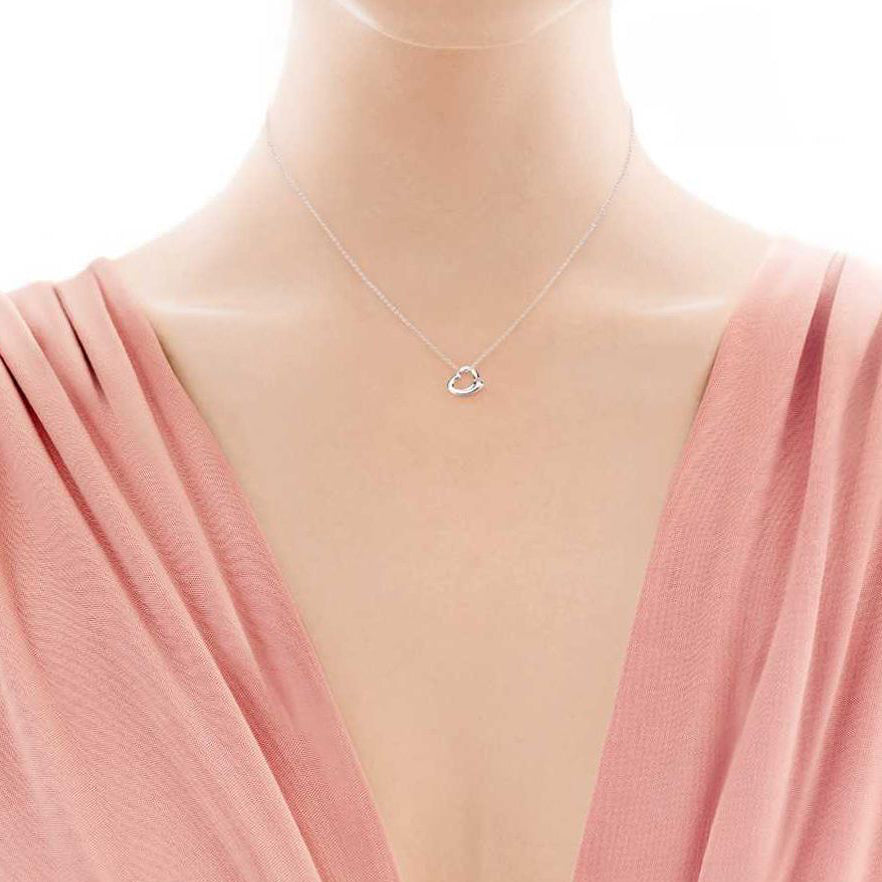 TIF41189022 guest version light gold hollow crooked heart pendant