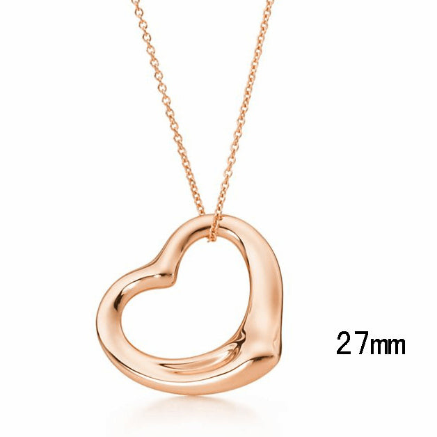 TIF70013231 guest version light gold hollow crooked heart pendant