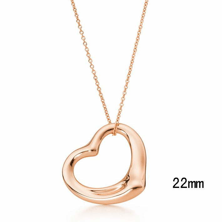 TIF69953407 light gold hollow crooked heart-shaped pendant