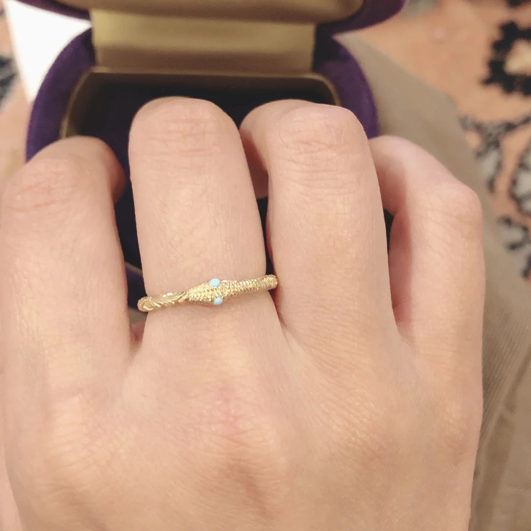 GC-YBC526575 pit-shaped small snake ring