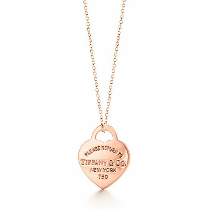 TIF51525674 light gold letter single heart shaped small pendant