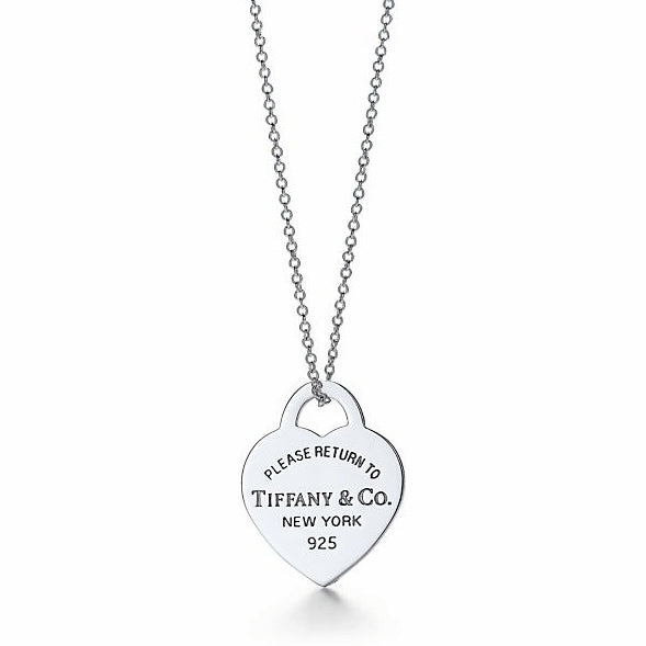 TIF51525674 light gold letter single heart shaped small pendant