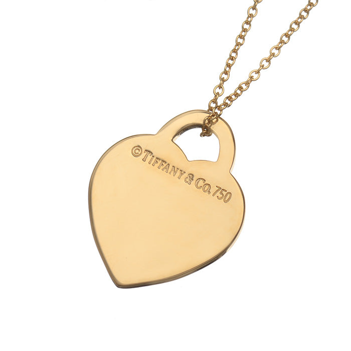 TIF51525674 light gold letter single heart shaped small pendant