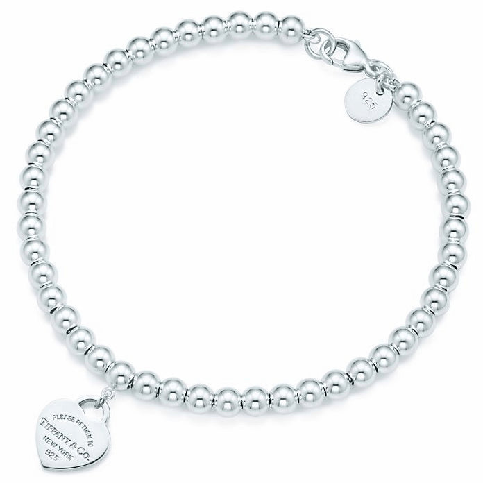 TIF74163043 glue flat heart-shaped bead bracelet