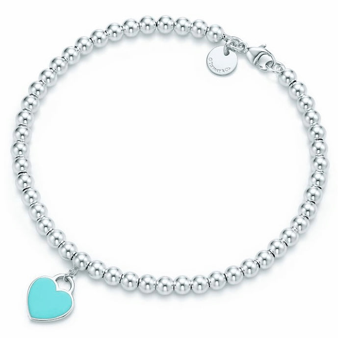 TIF74163043 glue flat heart-shaped bead bracelet