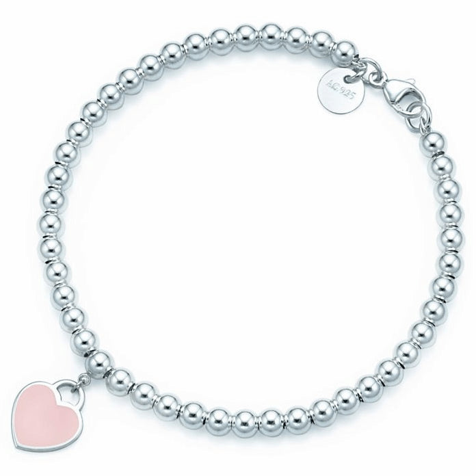 TIF74163043 glue flat heart-shaped bead bracelet
