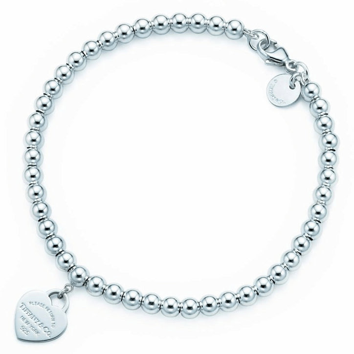 TIF74163043 glue flat heart-shaped bead bracelet