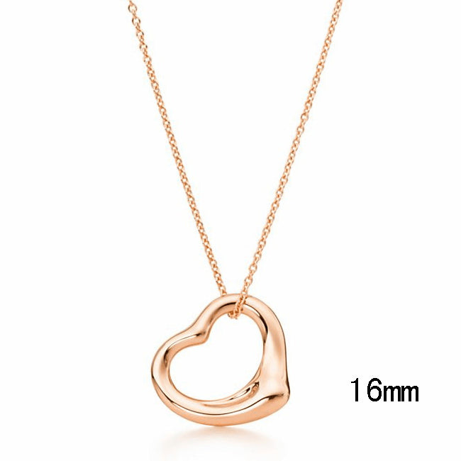 TIF53948769 light gold hollow crooked heart pendant