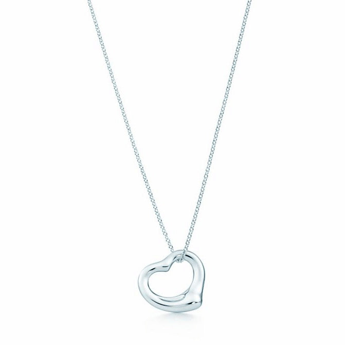 TIF53948769 light gold hollow crooked heart pendant
