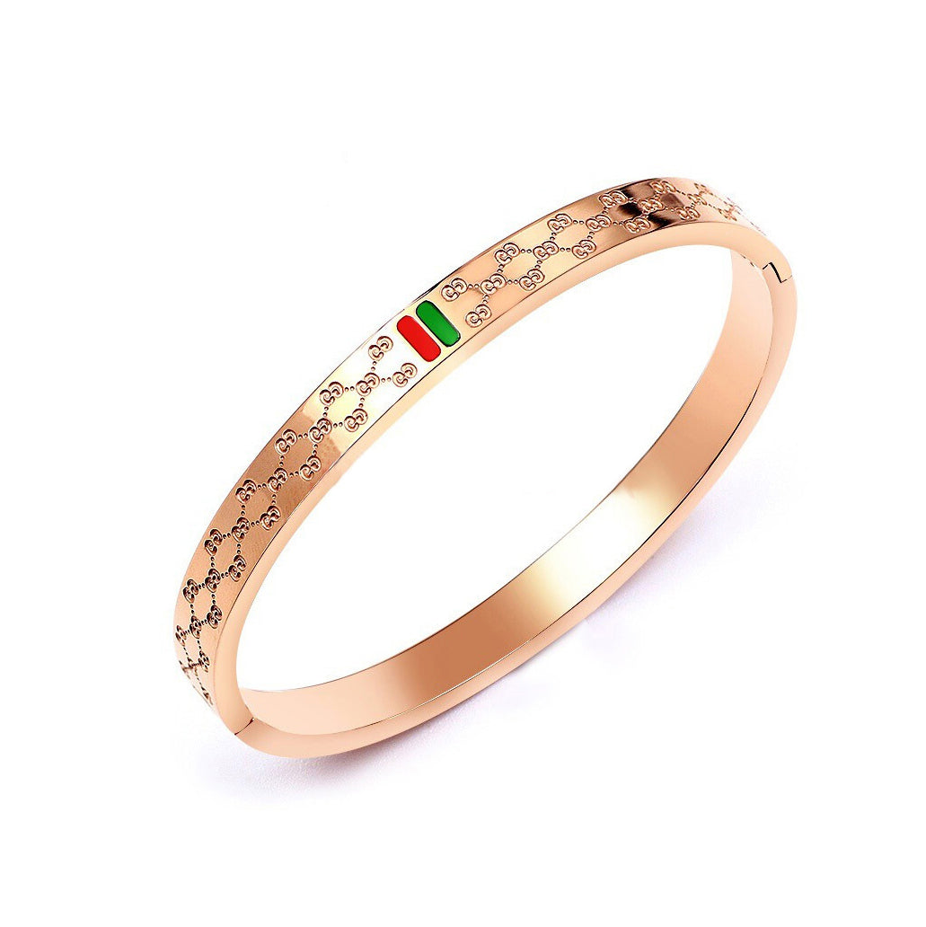 GC-418630 Letter Flat Straight Arm Bracelet