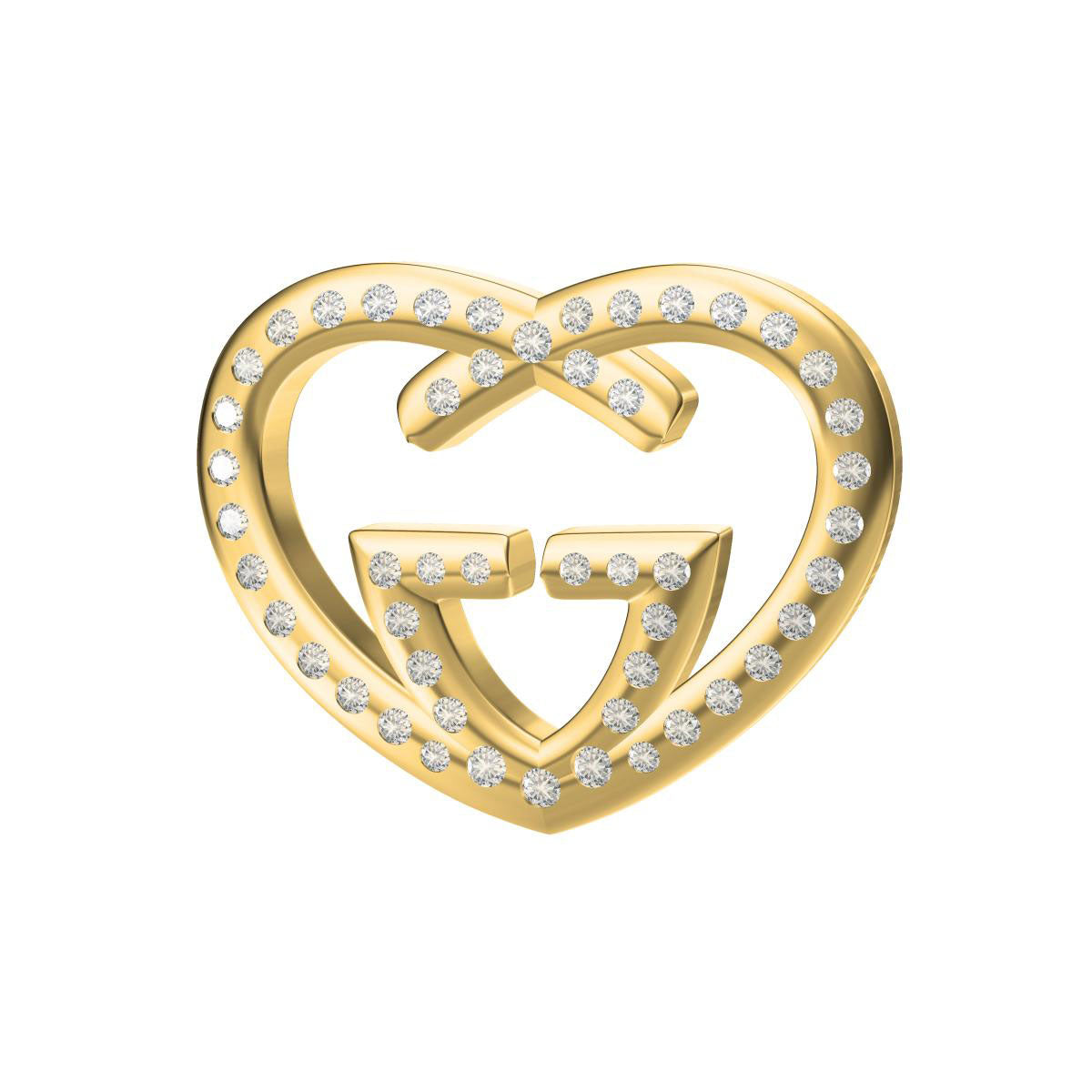 GC-3914681 Double G Heart Shape Pendant