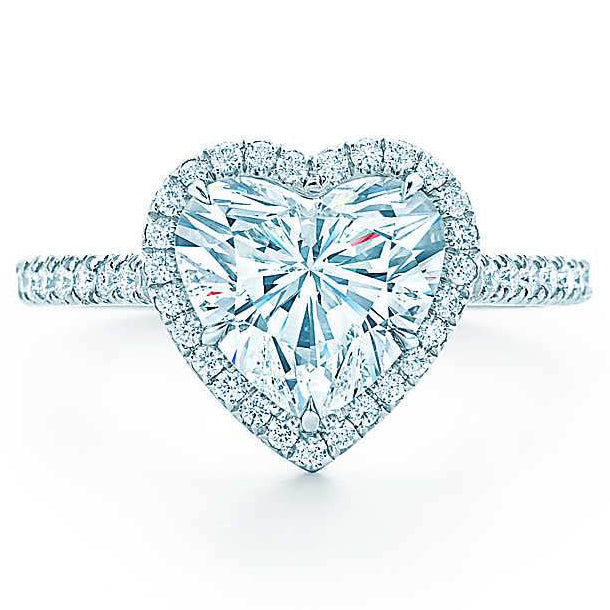 TIF37063233 Heart-shaped diamond ring with surrounding stones 12#