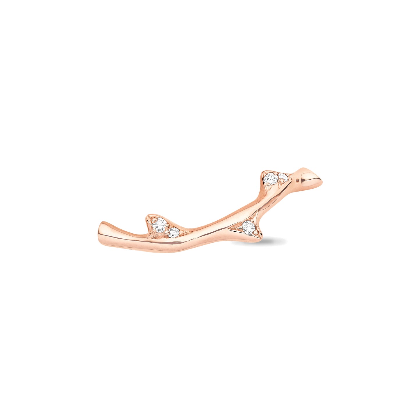 DA-JBDR95027 branch half diamond earrings