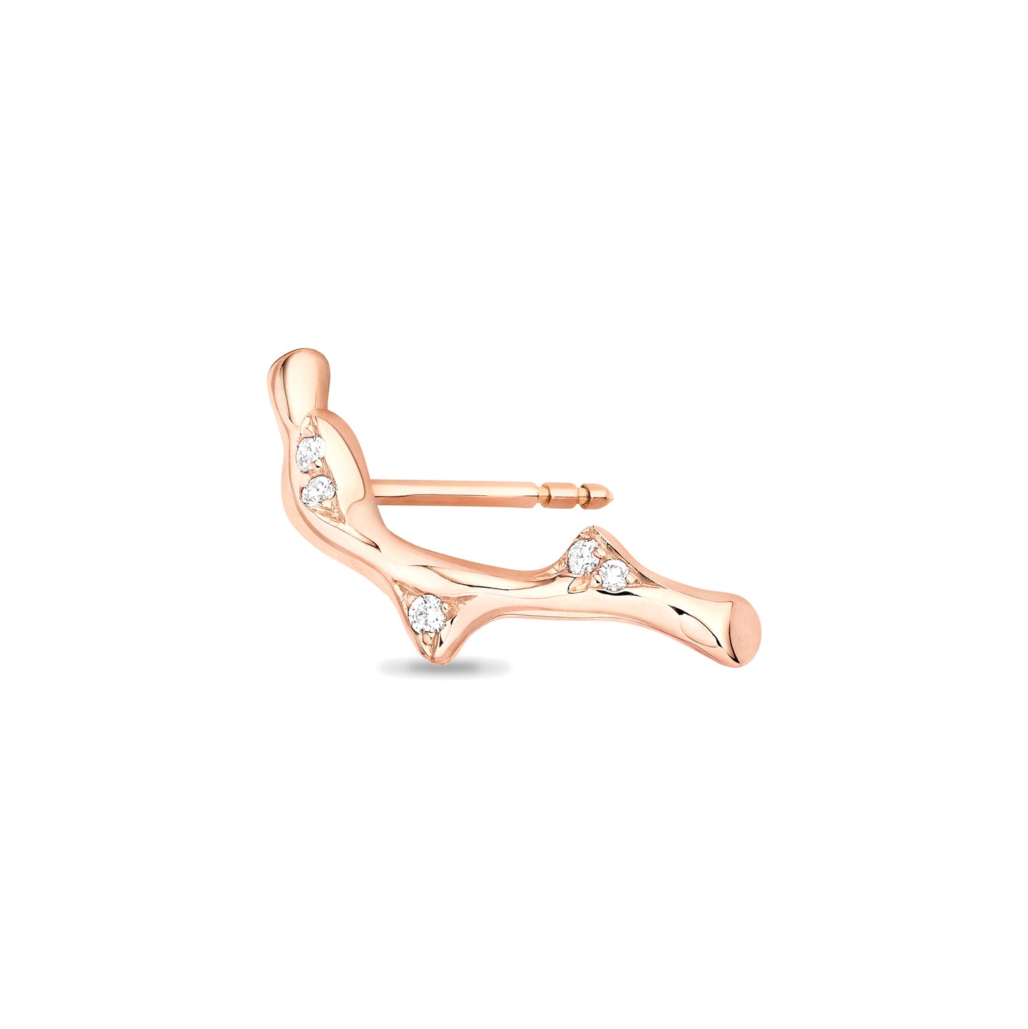 DA-JBDR95027 branch half diamond earrings