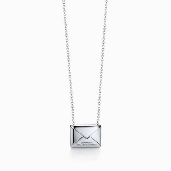 TIF41748218 light gold envelope chain pendant-2