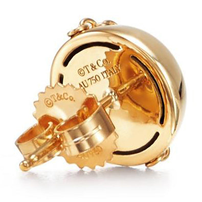 TIF11496928 light gold hemispherical wave chain earrings