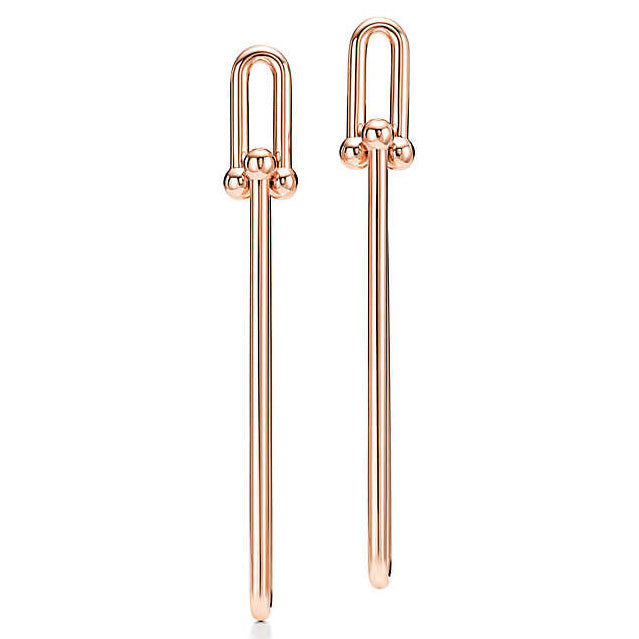 TIF46624680 light gold ball chain long earrings