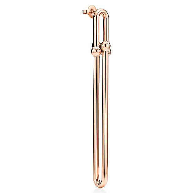 TIF46624680 light gold ball chain long earrings