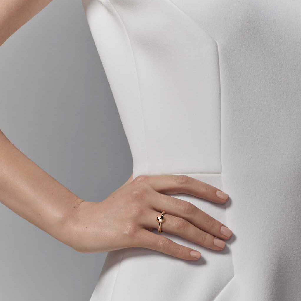 TIF1994269 light gold small ball ring 16#