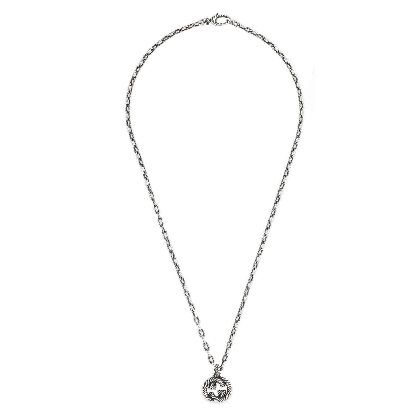 GC-604155 Textured interlocking double G pendant