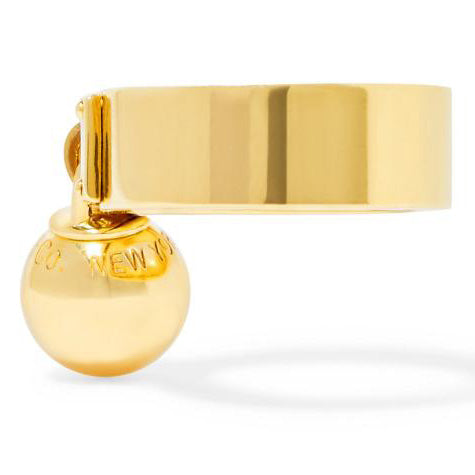 TIF89138570 light gold ball pendant wide ring 15#