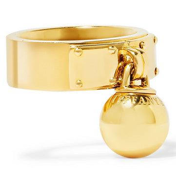 TIF89138570 light gold ball pendant wide ring 15#