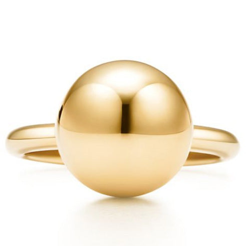 TIF33846524 light gold large ball ring 14#