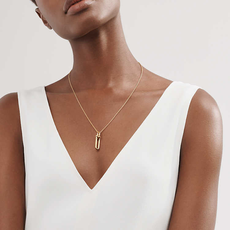 TIF63364207 round wave ball chain buckle light gold pendant