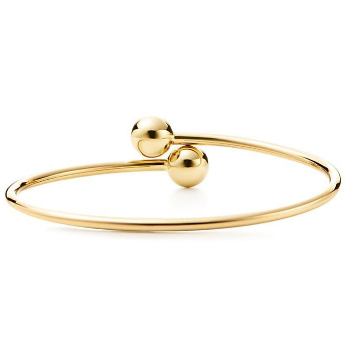 TIF59520525 small light gold ball wrap bracelet