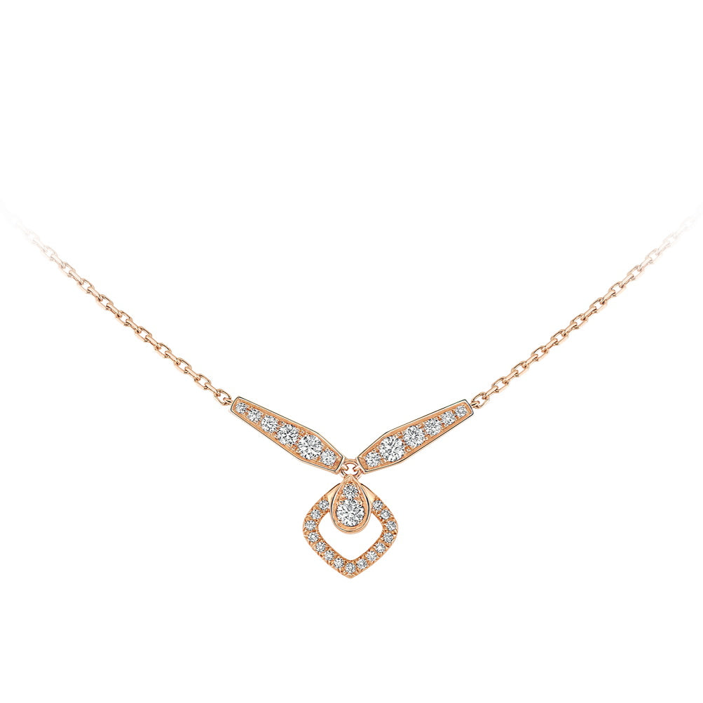 SM-082671 diamond-shaped tether pendant necklace