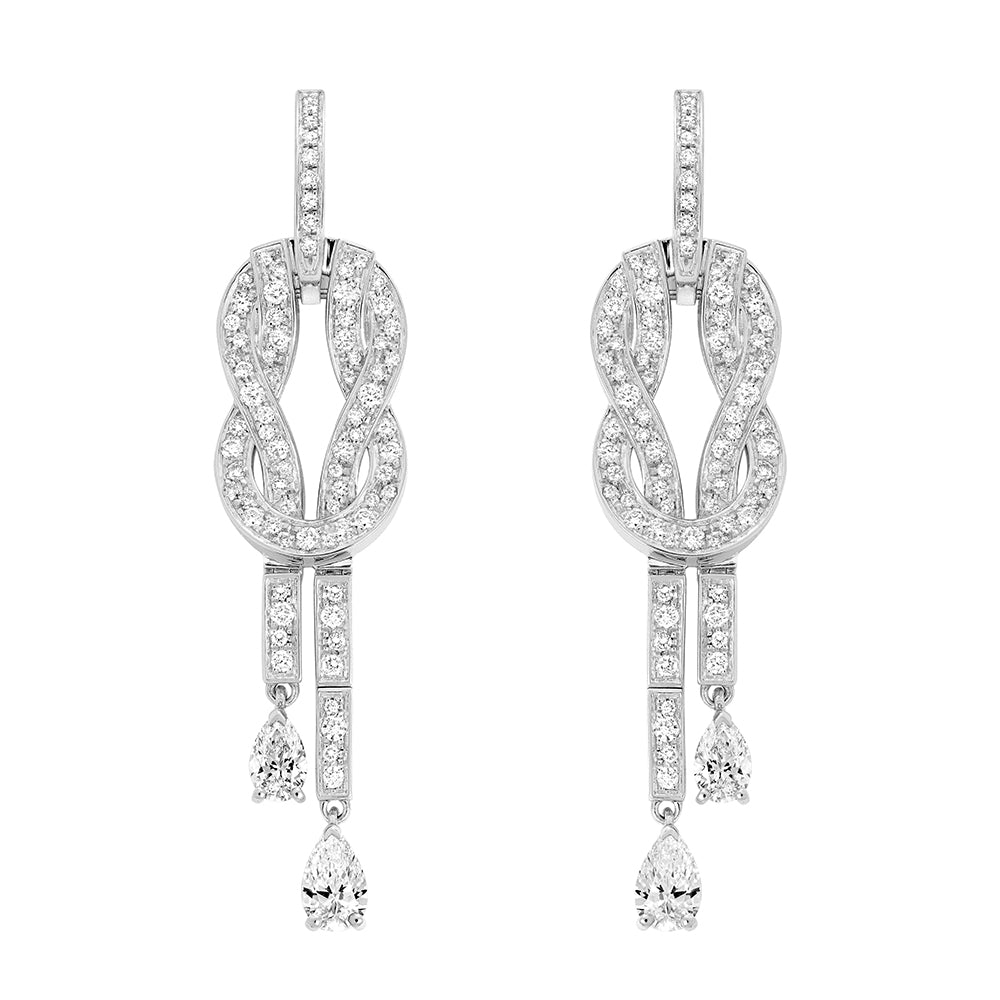 FLD-8J0234 twisted rope full diamond 8-character earrings