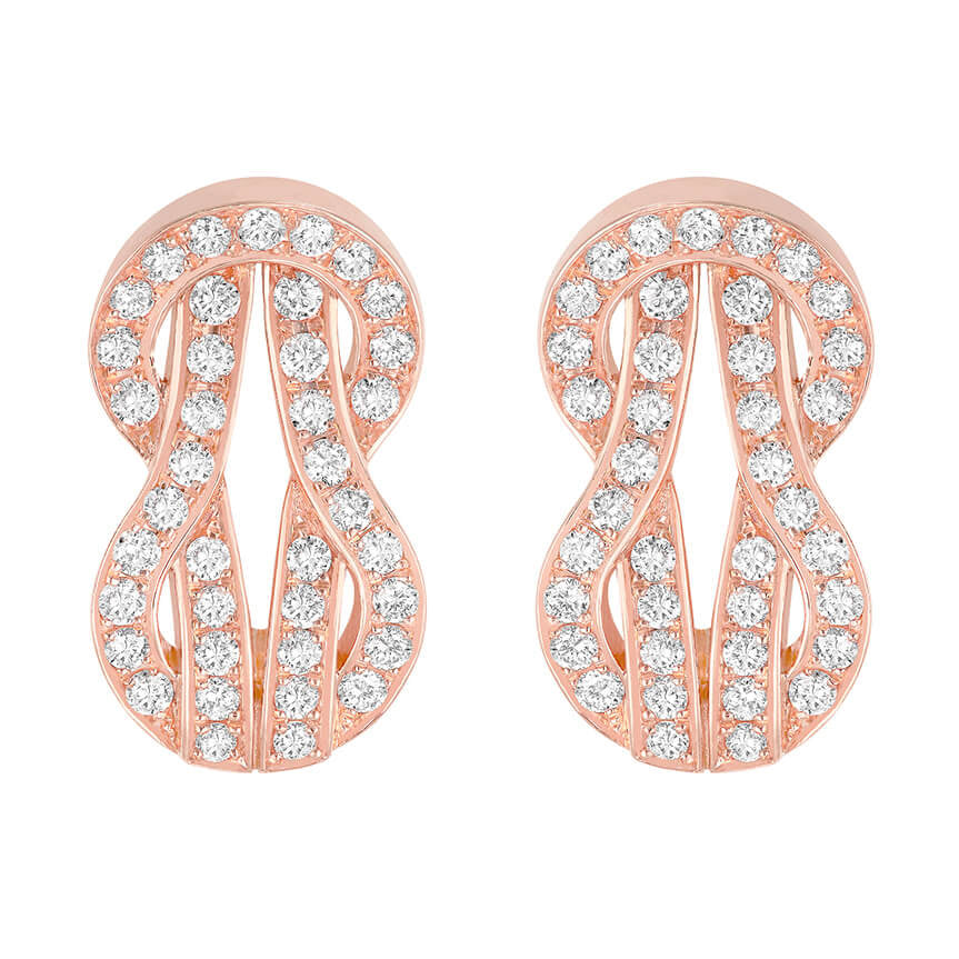 FLD-8B0267 medium twisted rope full diamond earrings