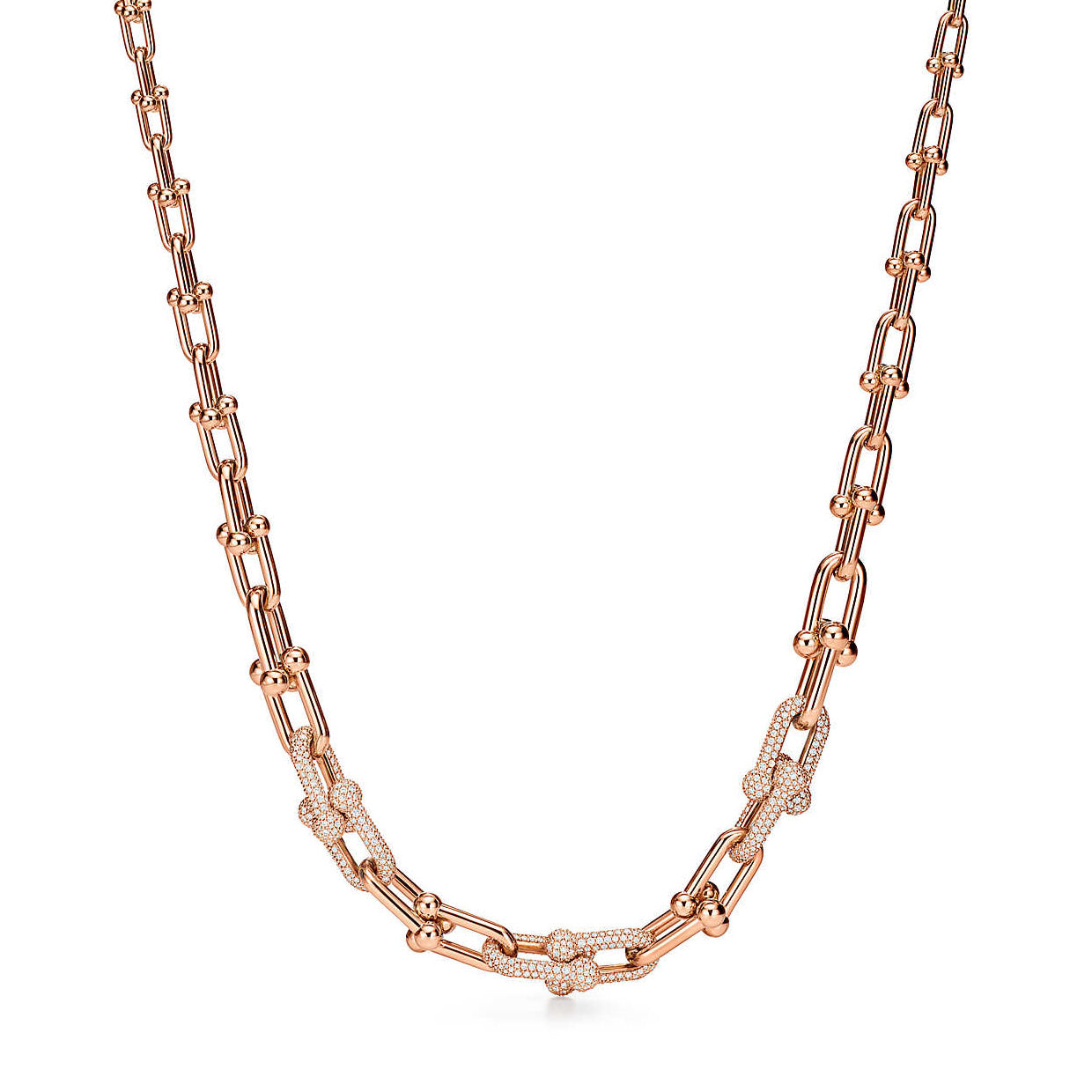 TIF70353032 large round bead iron ball round diamond necklace