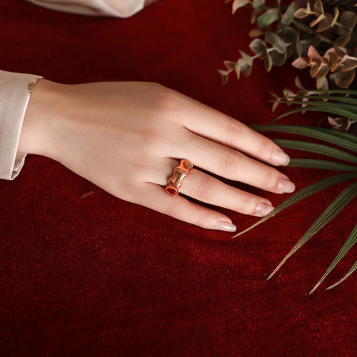 GC-271548 bamboo light gold ring