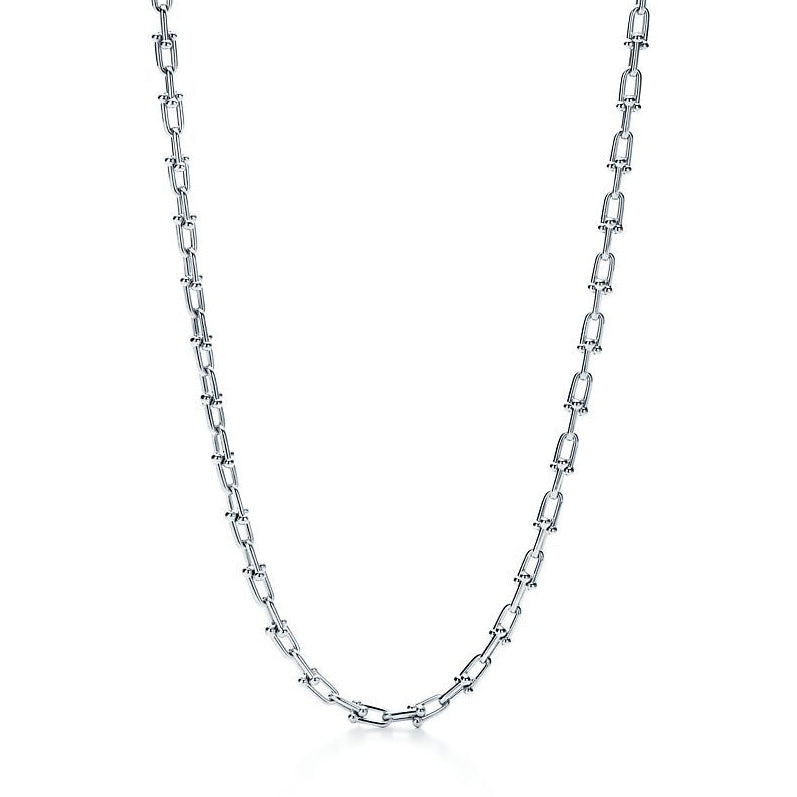 TIF14884635 light gold chain link necklace