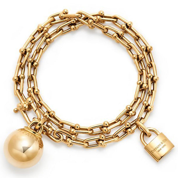 TIF70257546 guest version light gold ball lock winding bracelet