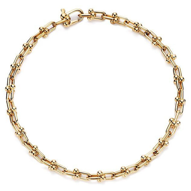 TIF80249532 light gold micro chain link bracelet