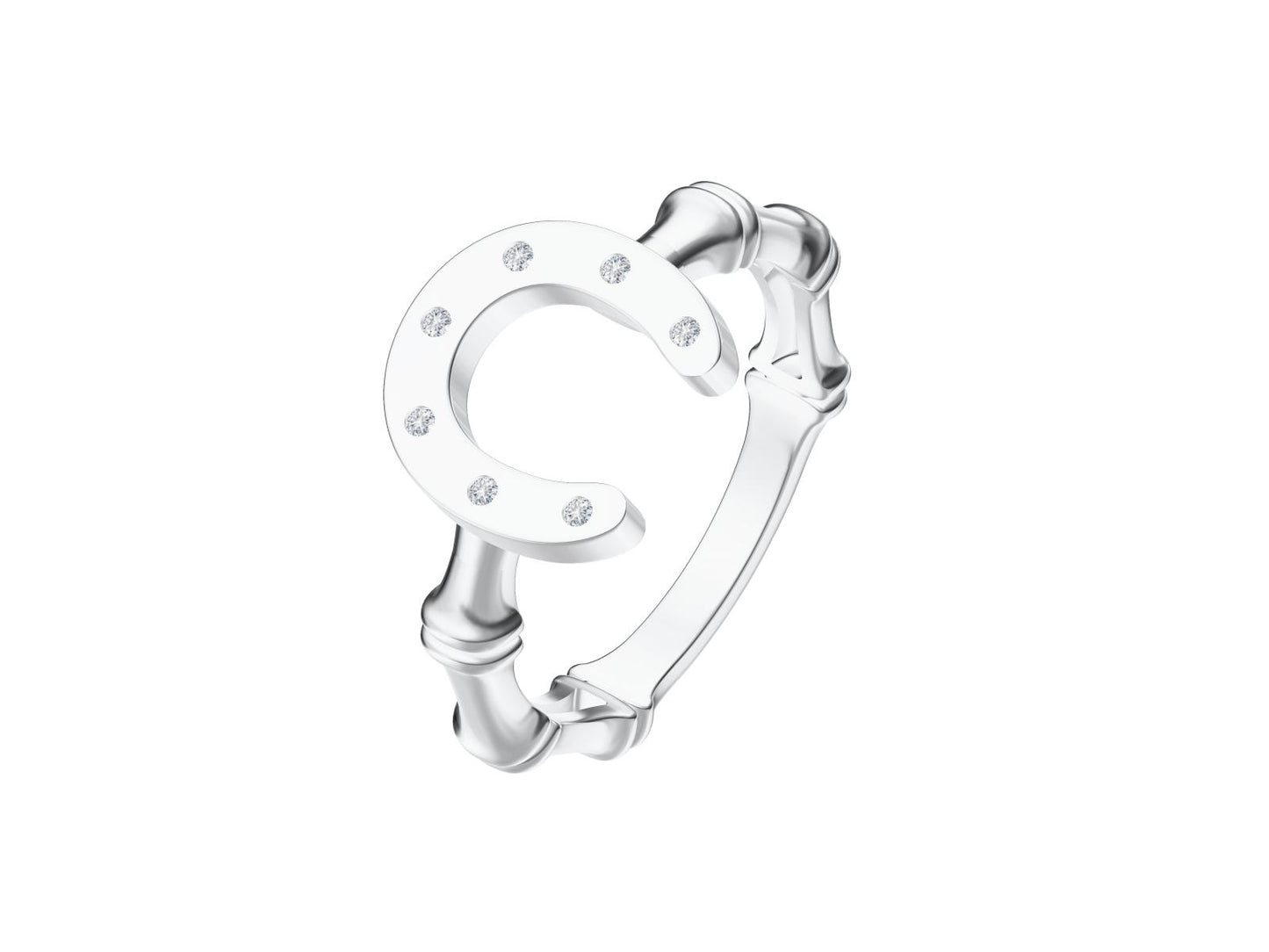 GC-849692 Bamboo Horseshoe Ring