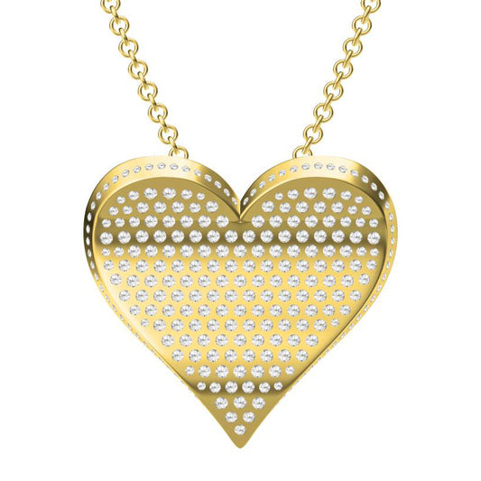 KDY-S7264184 heart-shaped dense stone pendant