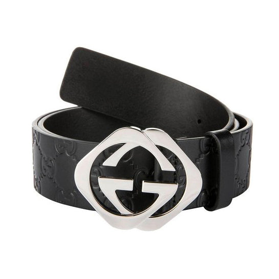 GC-858899 light gold double GG belt buckle