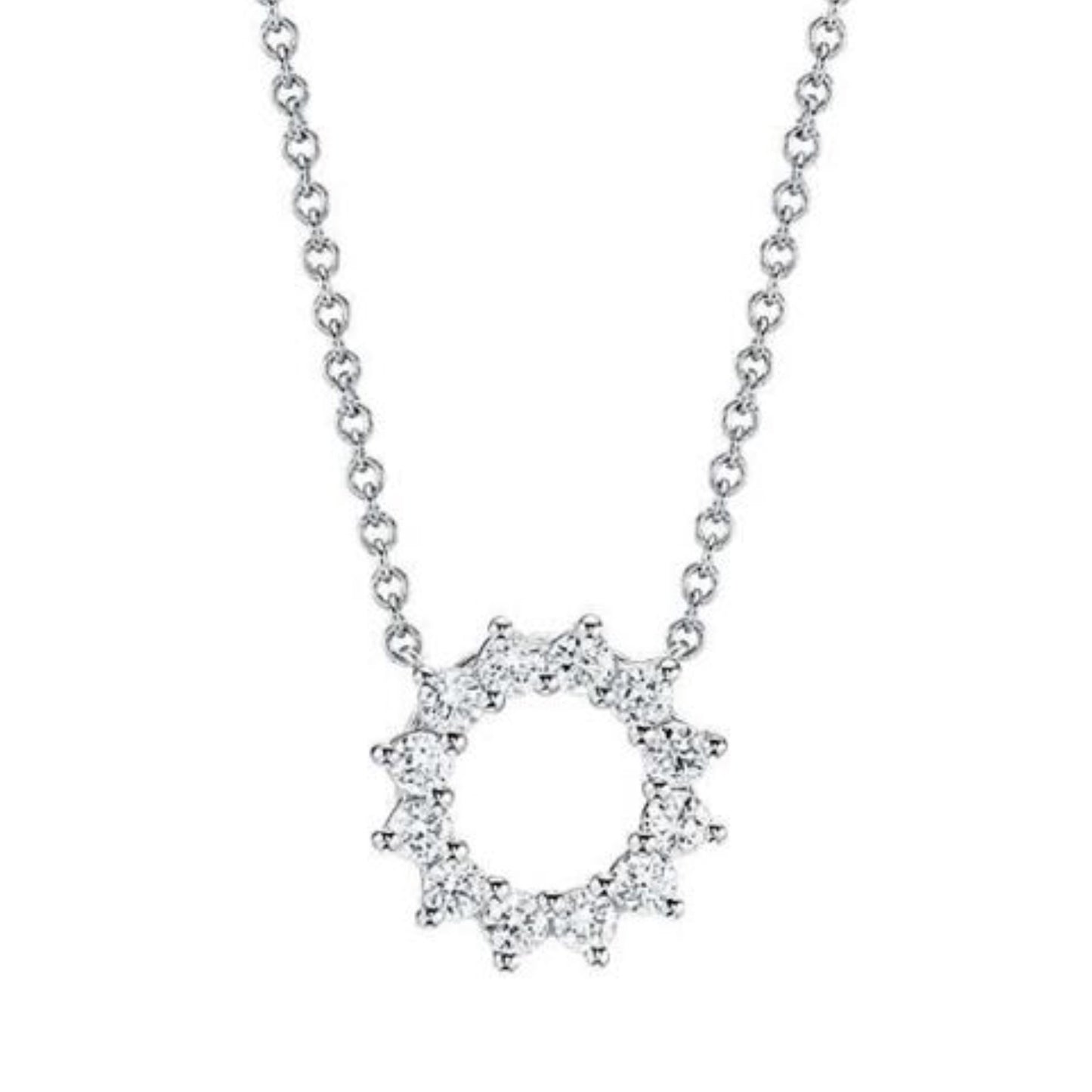TIF19835694 small hollow diamond ring pendant