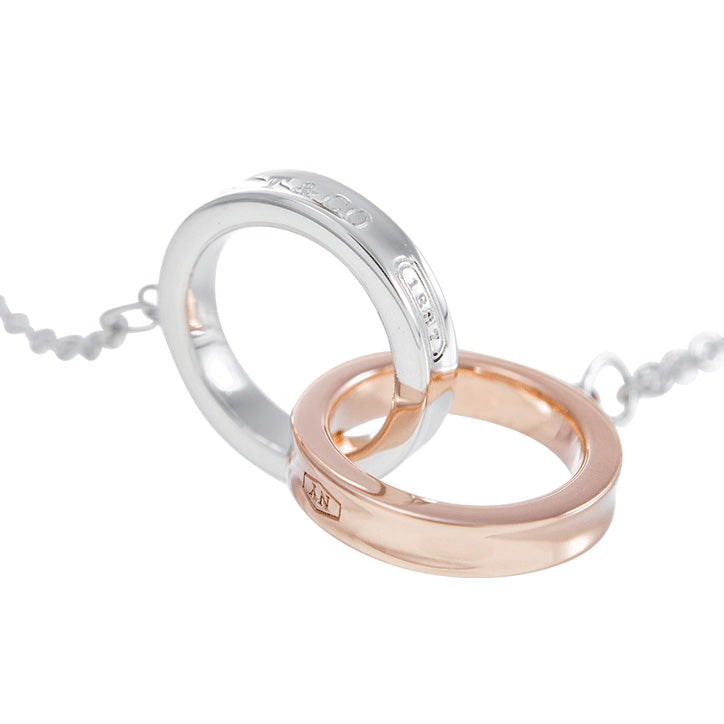 TIF63742956 light gold color double ring bracelet