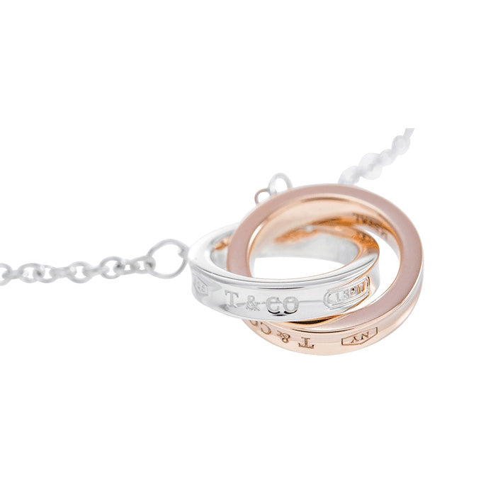 TIF63742956 light gold color double ring bracelet