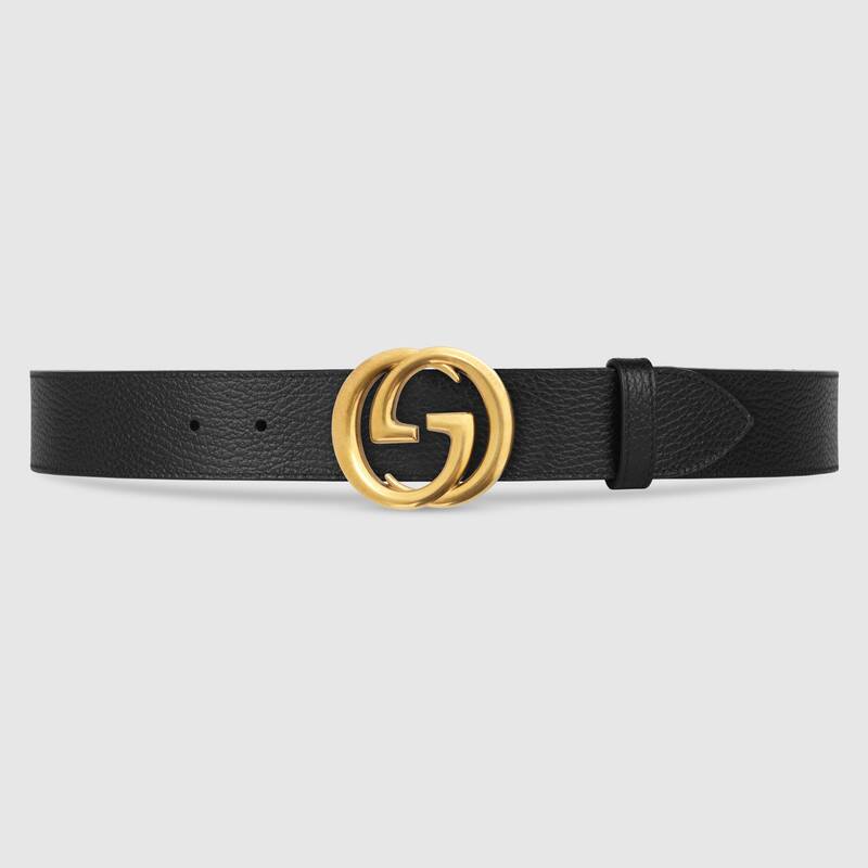 GC-474345 light gold double GG belt buckle