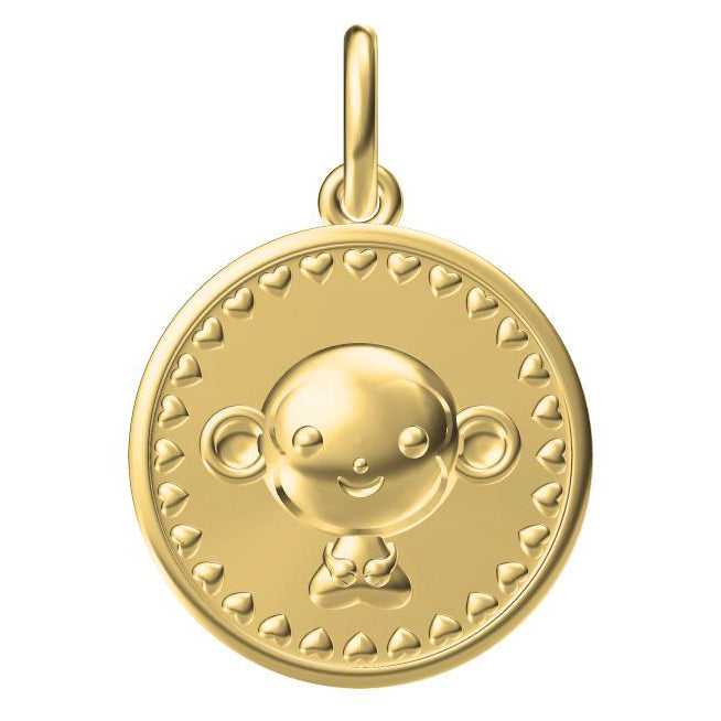 TIF6643341 light gold monkey pendant