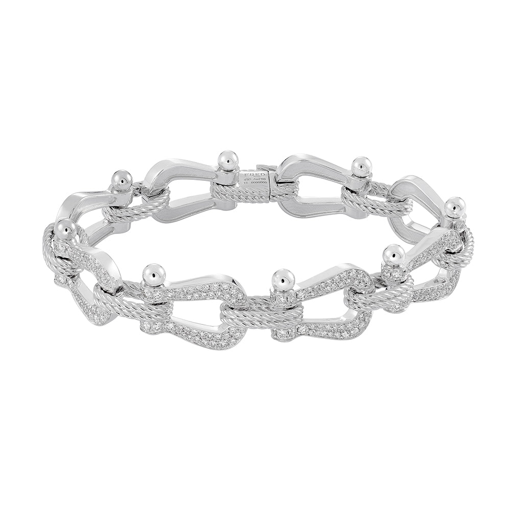 FLD-6J0169, diamond-encrusted, large horseshoe style